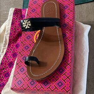 Tory Burch Black and Brown Sandals